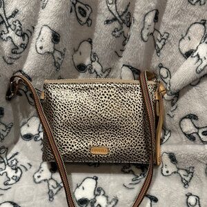 Consuela Textured Gold Crossbody Bag